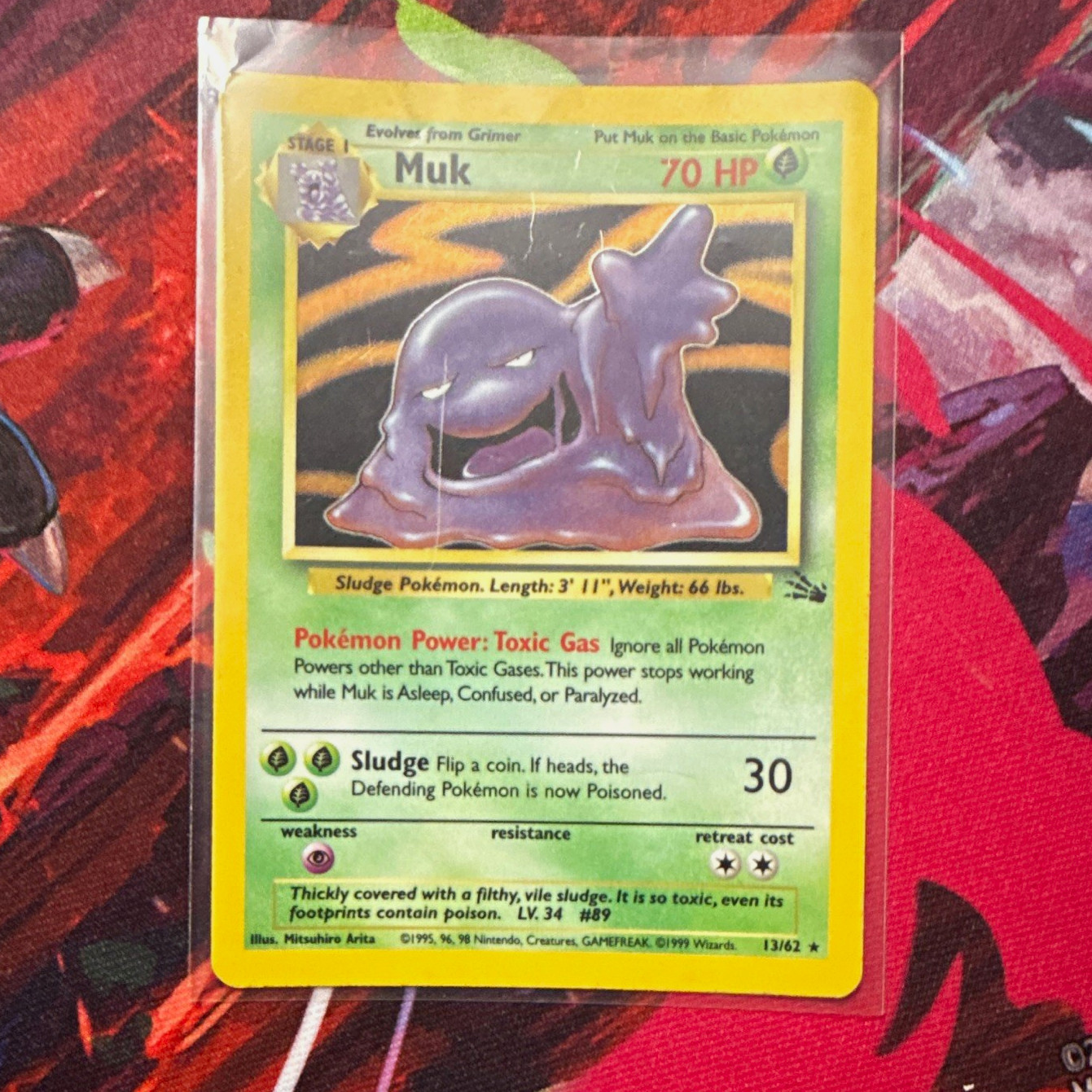 Wizards of the Coast Muk 13/62 Fossil Holo Rare Unlimited 70 HP Eng