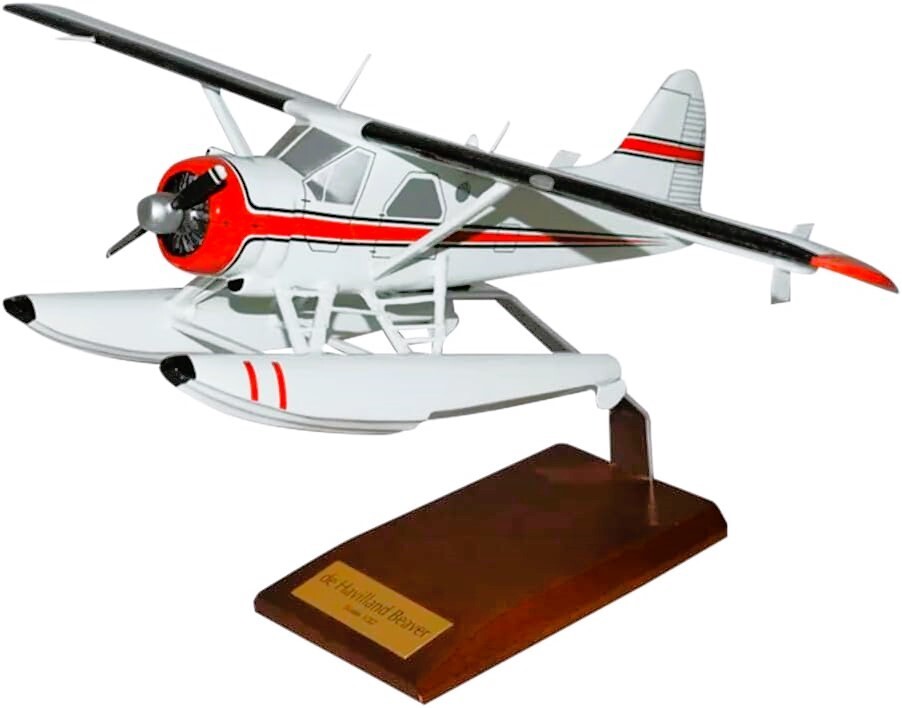 de Havilland Canada DHC-2 Beaver Float Plane Desk Display Model 1/32 SC Airplane