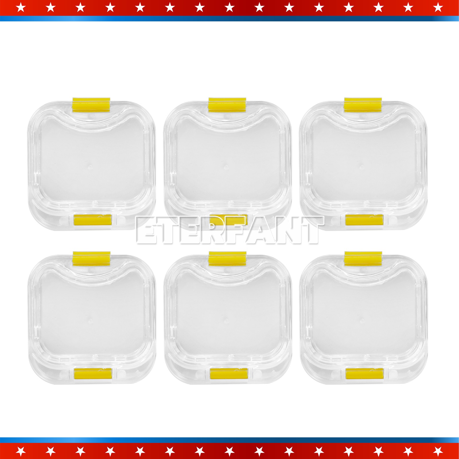 500/1000pc Dental Lab Crown Boxes With Foam For Crowns Rigid Crown Box Clear Top