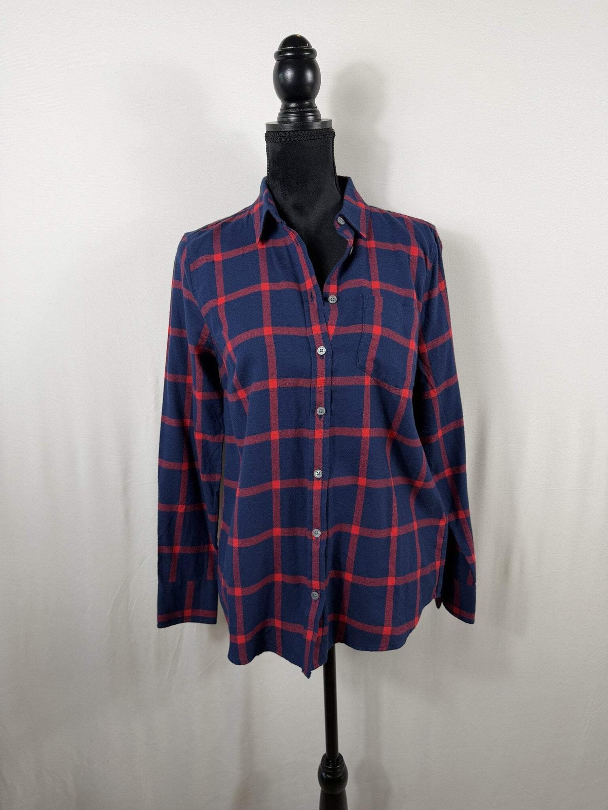 J.Crew Plaid Button-Down Shirt – Navy/Red