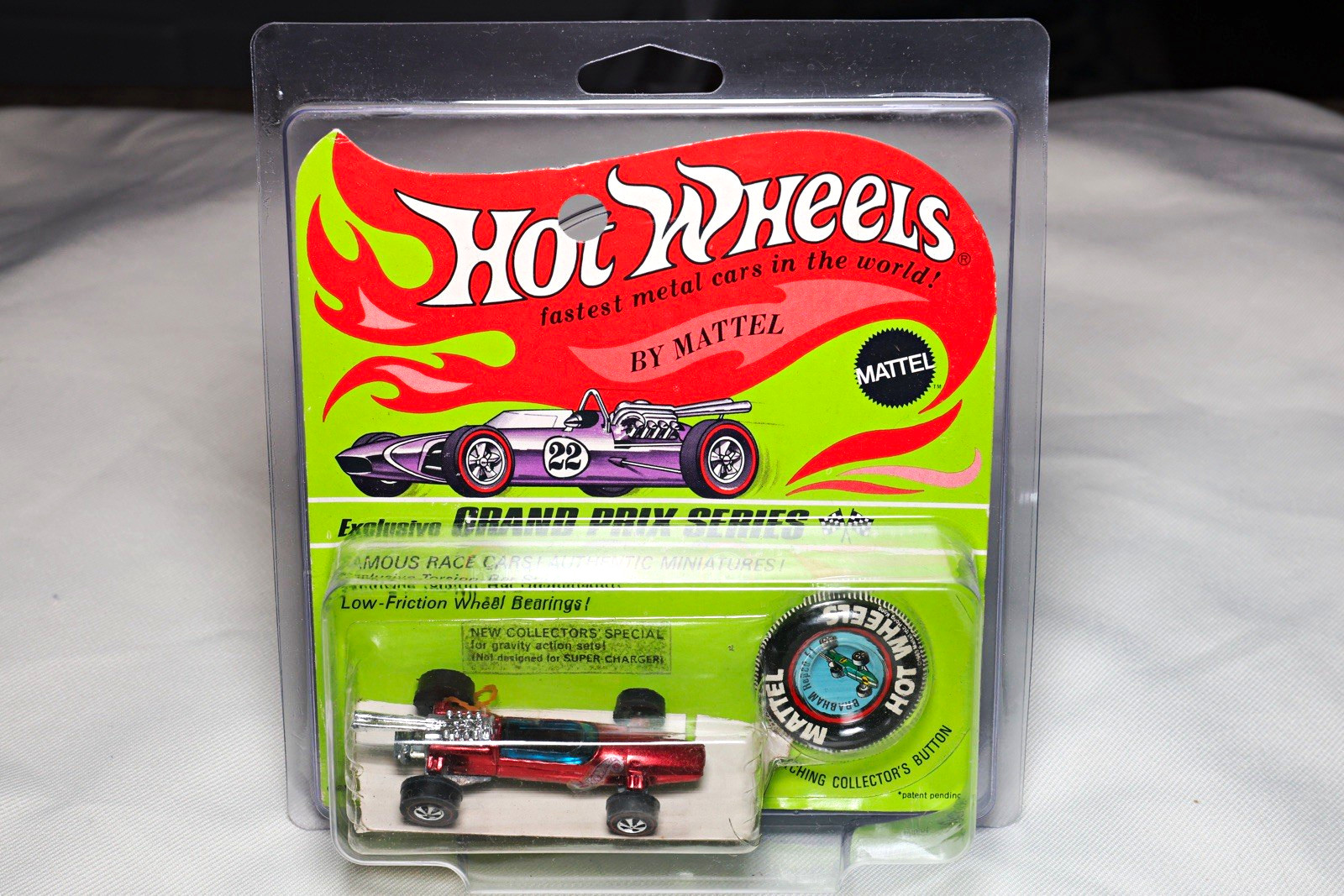 Vintage Hot Wheels Brabham Repco F1 Red 1:64 Unopened w/ Button Vintage Hot Wheels Brabham Repco F1 Red 1:64 Unopened w/ Button