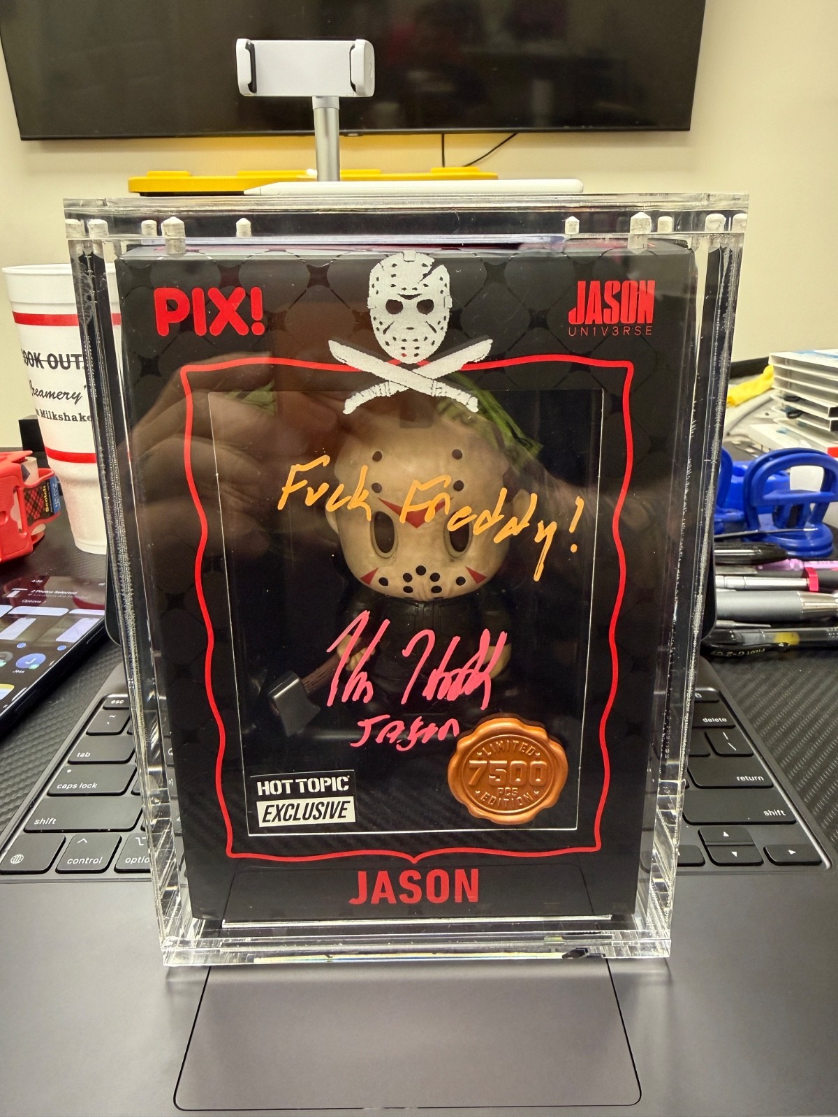 Jason Voorhees Thrilljoy Pix Autographed by Kane Hodder SWAU Certified w/ armor Jason Voorhees Thrilljoy Pix Autographed by Kane Hodder SWAU Certified w/ armor