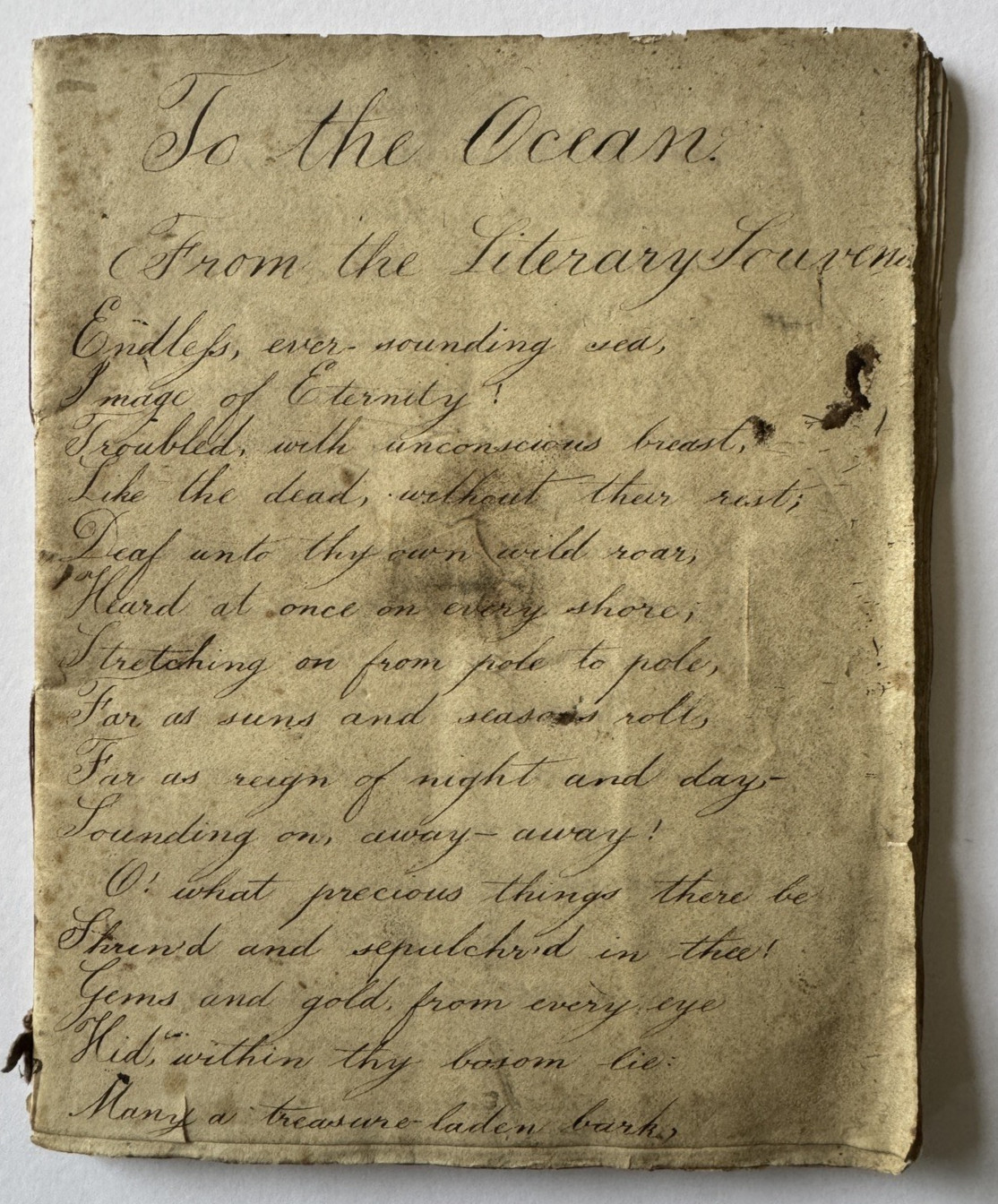 HMS Royal George Ship Spithead 1782 Rope Relic Kempenfelt Manuscript Poetry Book