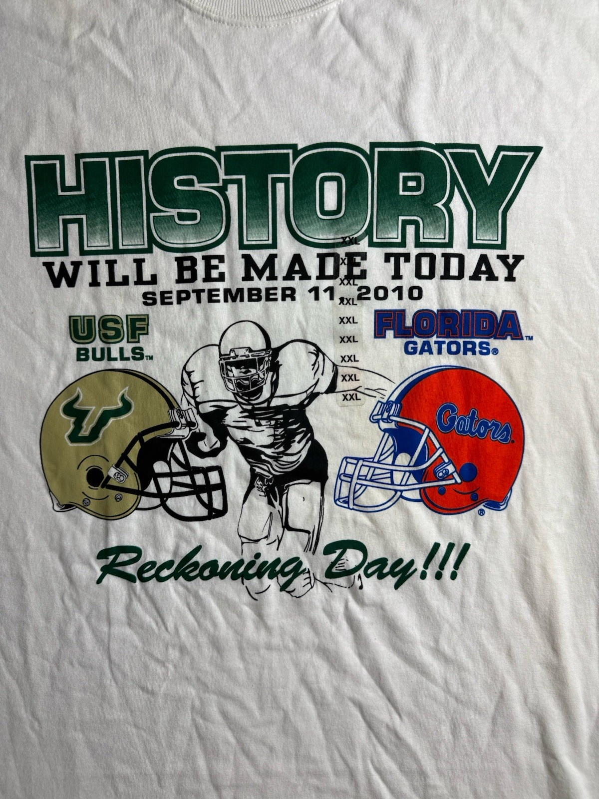 NWT Vintage JanSport Florida Gators vs USF Bulls T-Shirt 2XL 2010 Reckoning Day