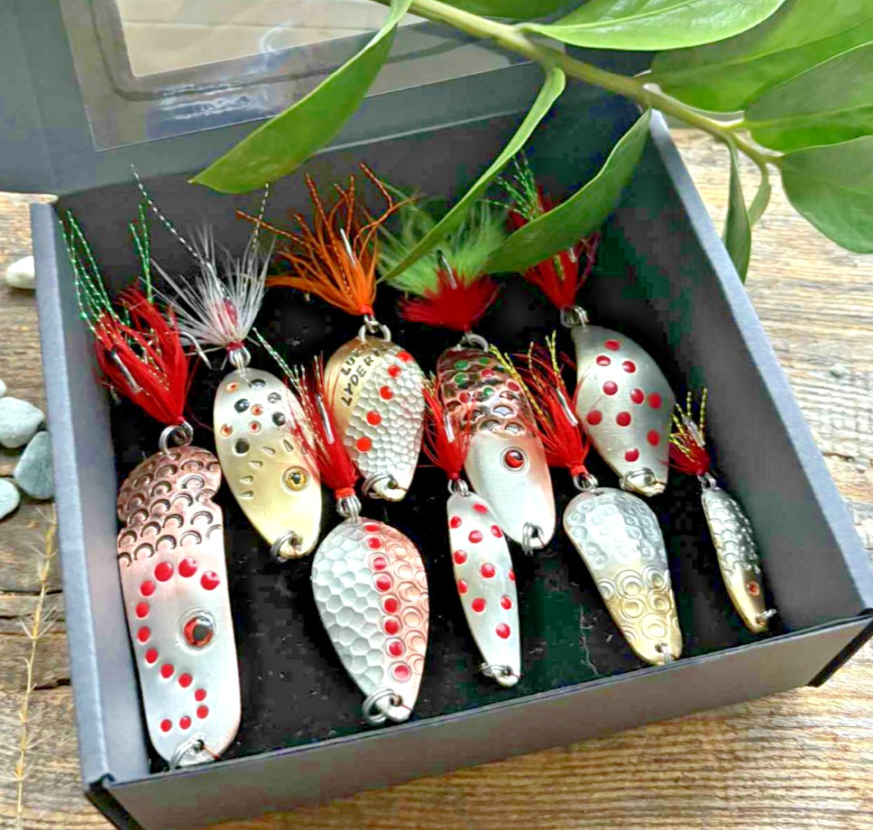 9 pcs Handmade Metal Fishing Spoon Lure Set – Multi-Species Predator Lures