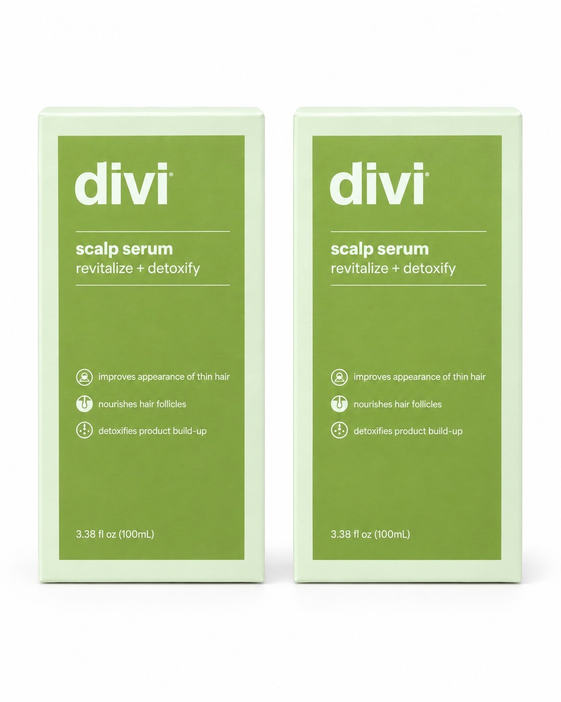 2x AUTHENTIC Divi Scalp Serum 3.38oz 100mL NEW SEALED Detox Peptide Amino Acids 
