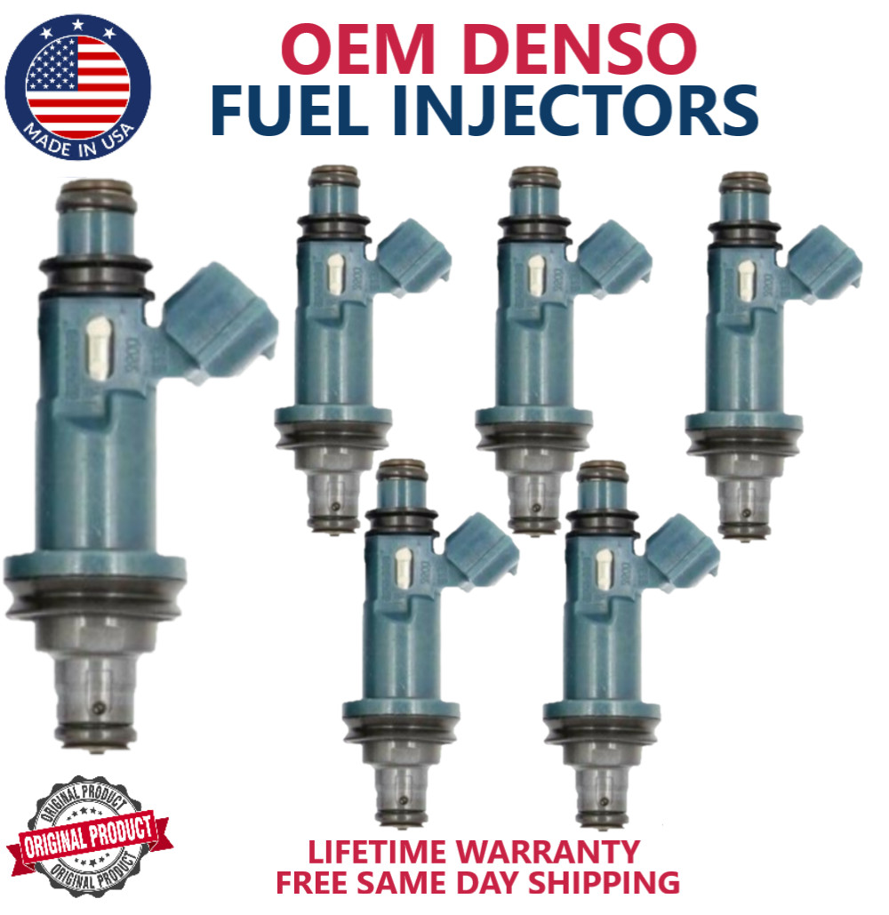 6pc NEW OEM DENSO 23250-20020 FUEL INJECTORS FOR 1997-2004 Lexus, Toyota 3.0L V6