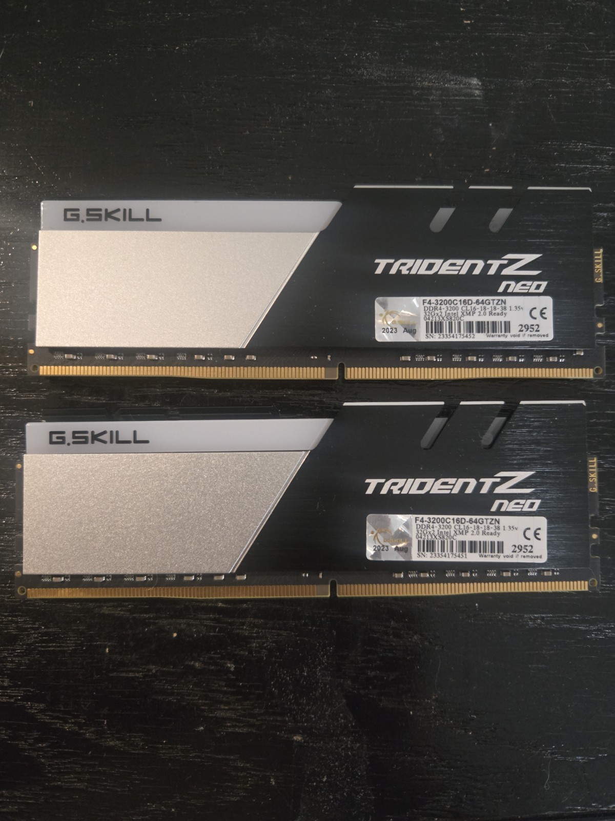 G. SKILL Trident Z Neo 64GB (2 x 32GB) PC4-25600 (DDR4 3200) Memory