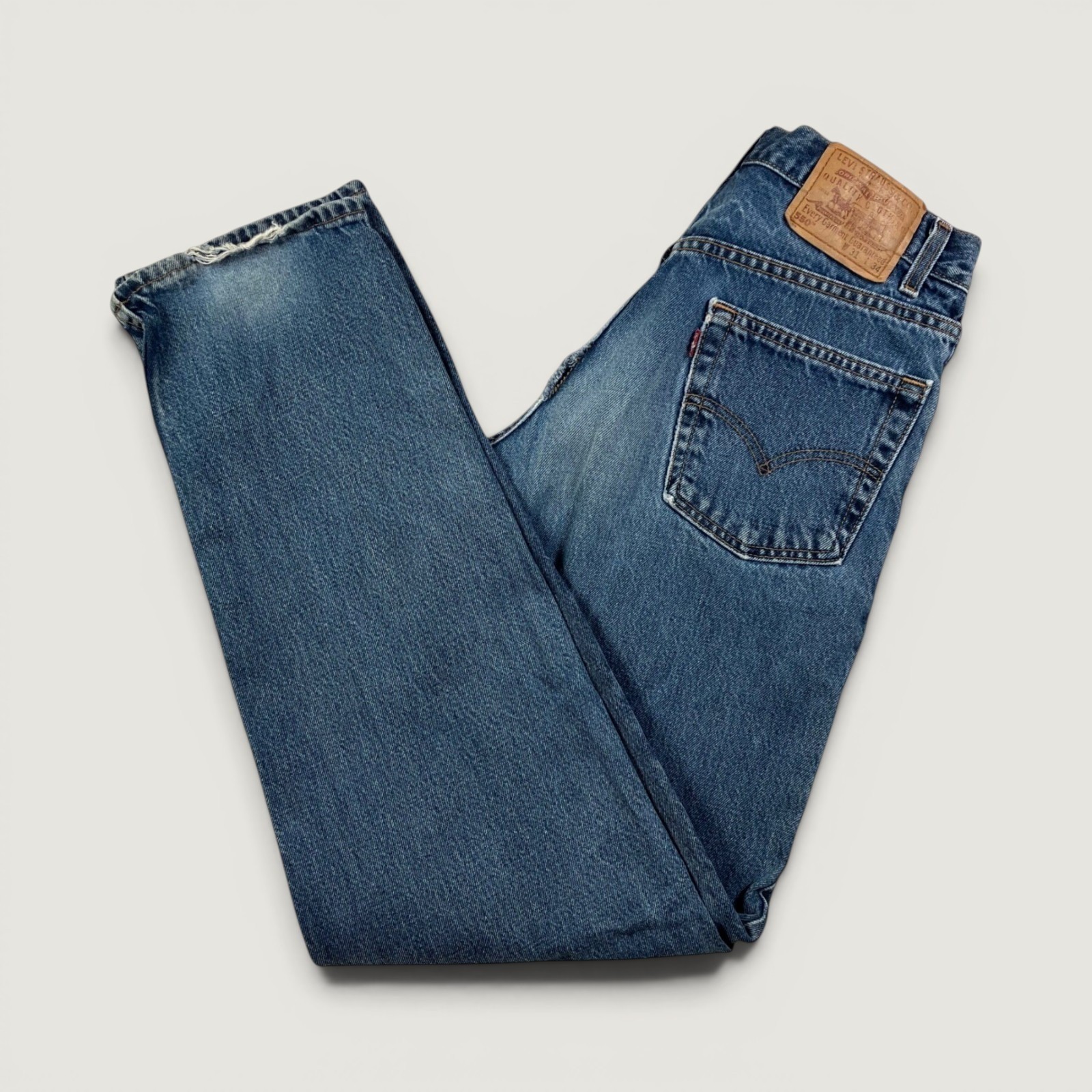 Vintage Levi\'s 550 Mens 31x34 (Fit 30x33) Distressed Jeans USA Medium Wash Read*