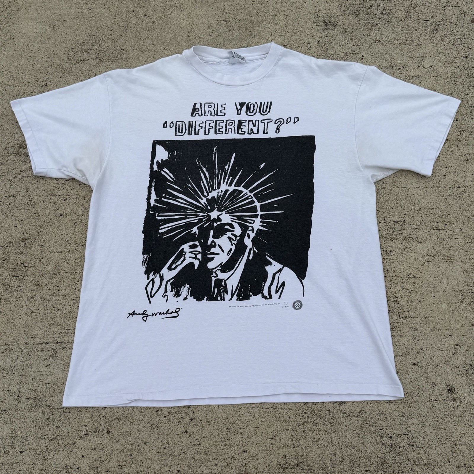 Vintage 1993 Andy Warhol Foundation Are You Different? teNeues Art Shirt XL Vintage 1993 Andy Warhol Foundation Are You Different? teNeues Art Shirt XL
