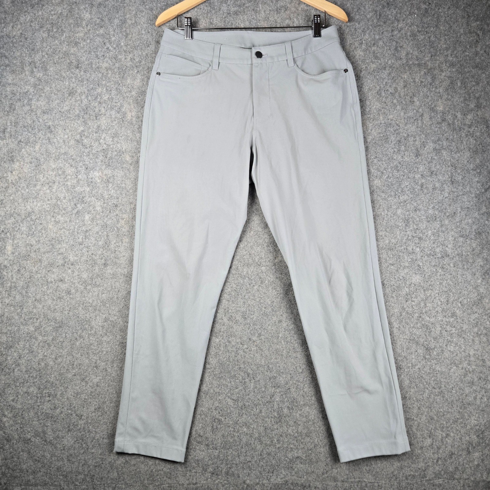 Lululemon ABC Pants Mens 30 Grey Slim Fit Warpstreme Commuter Performance Chino