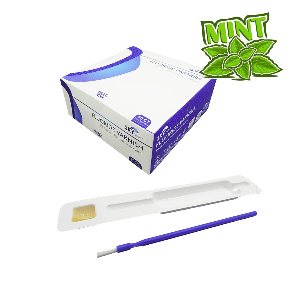 50x Fluoride Varnish 5% Sodium Spearmint (0.4ml x 50) Sky Choice