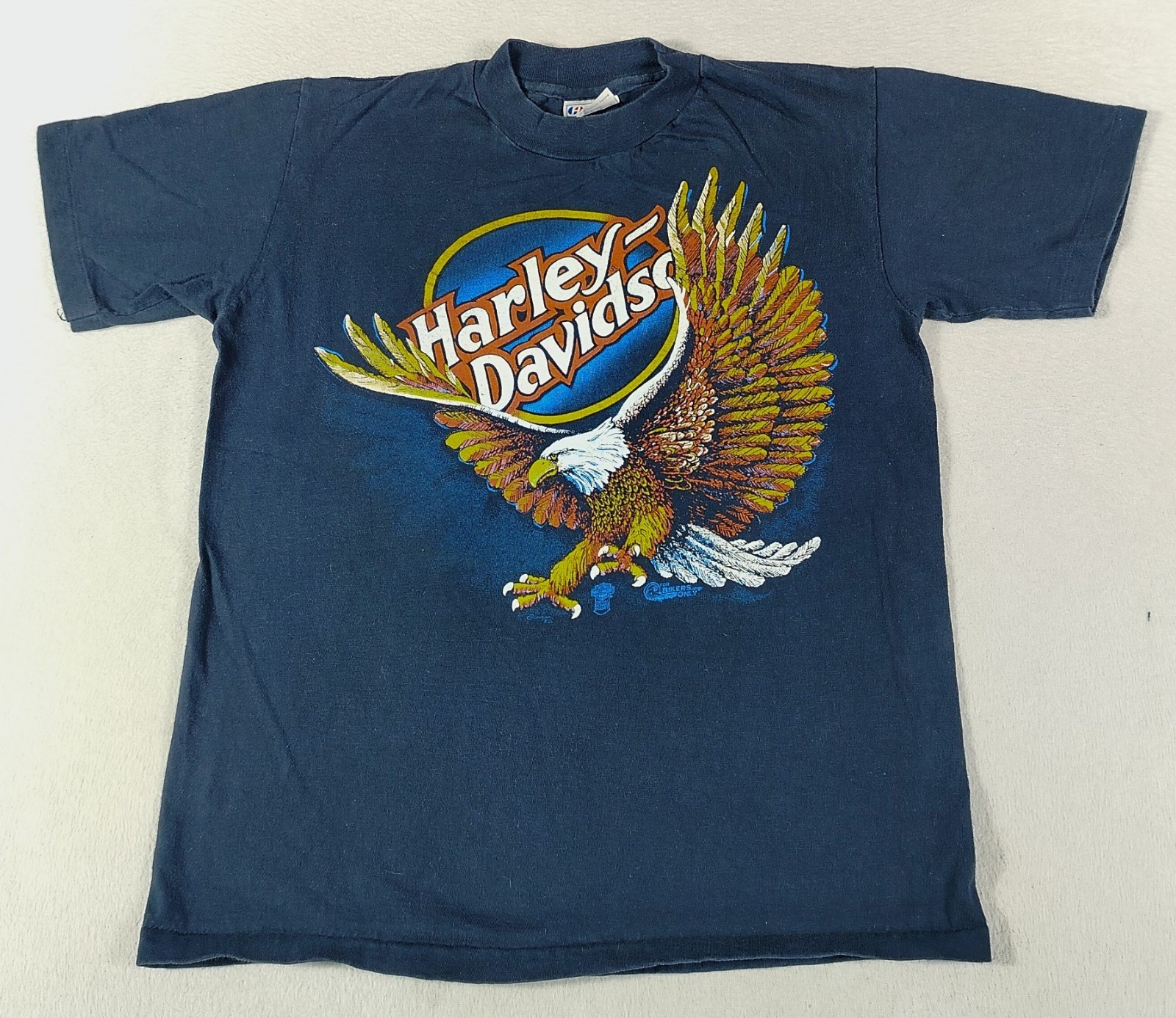 Vintage 80s Harley Davidson Hanes Beefy T Eagle T Shirt M Black Barger Canoga CA Vintage 80s Harley Davidson Hanes Beefy T Eagle T Shirt M Black Barger Canoga CA