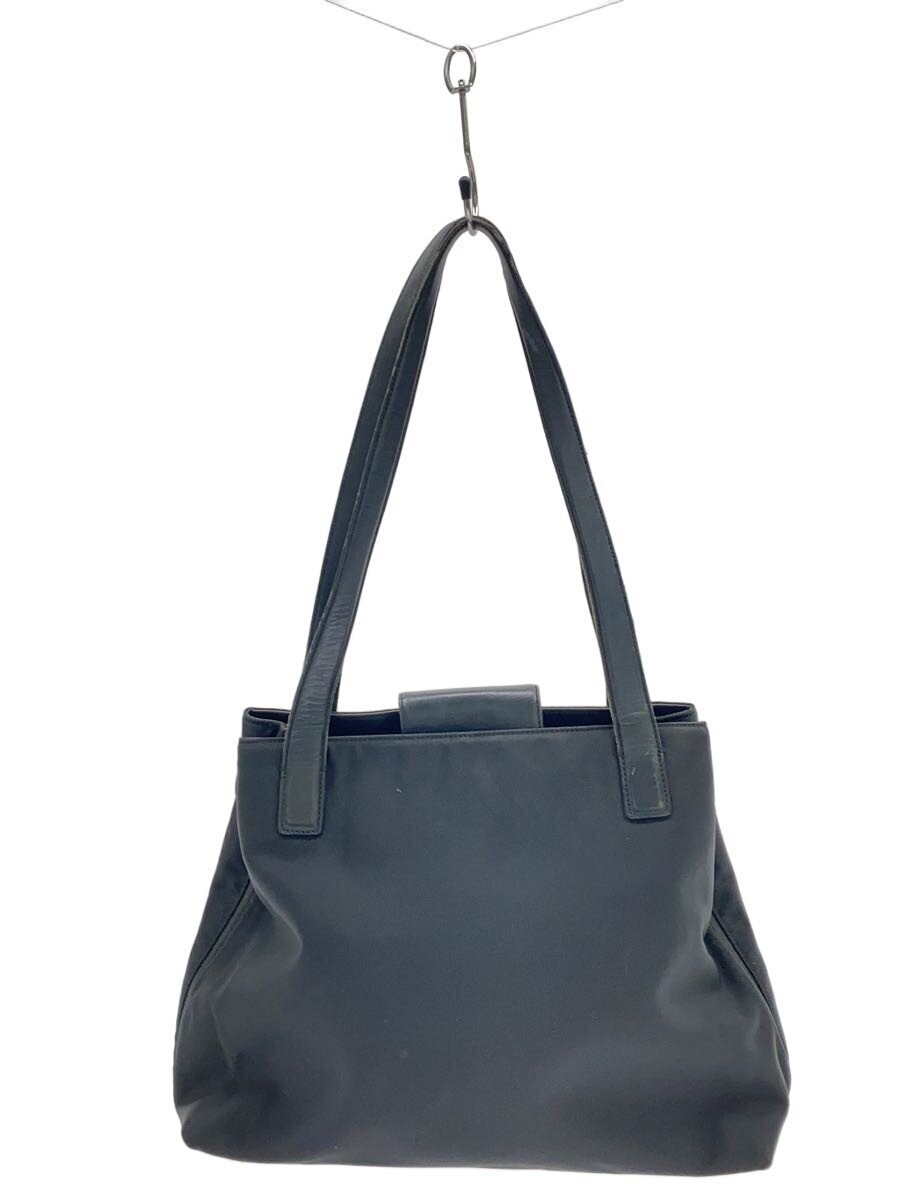 COACH Tote Bag 7402 Nylon Black Used Visible Wear on Bottom Handle