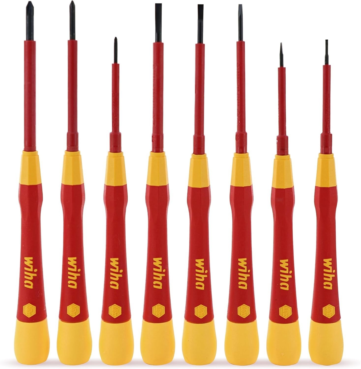 Wiha 32088 PicoFinish Insulated Precision Screwdriver Set, 8-Piece Kit