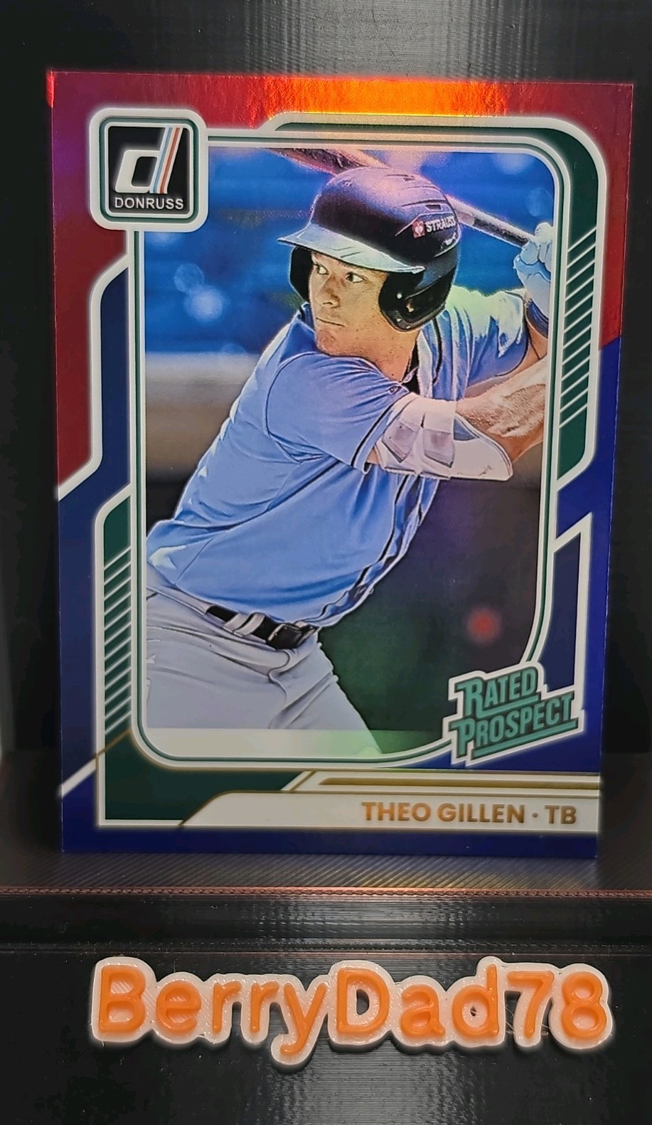 2026 Panini Donruss - Rated Prospects Theo Gillen #193 Red Blue Tampa Bay Rays