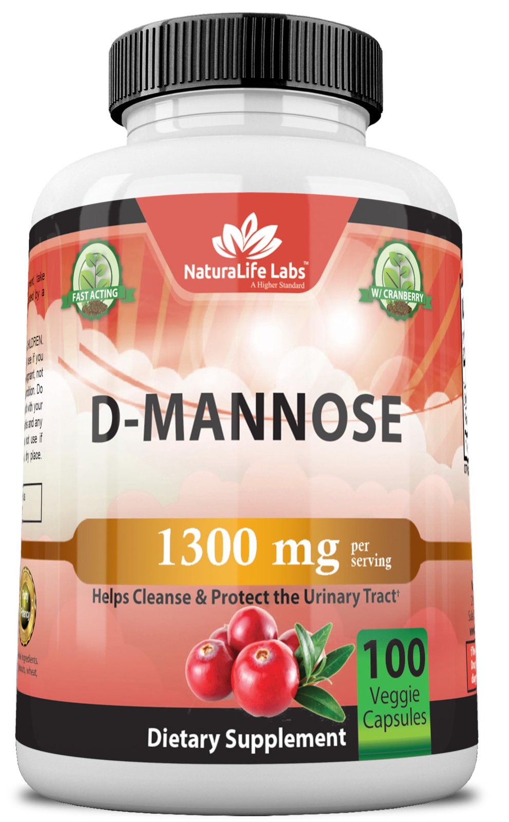 Naturalife Labs A Higher Standard Organic D-mannose 1,300 Mg With Cran Naturalife Labs A Higher Standard Organic D-mannose 1,300 Mg With Cran
