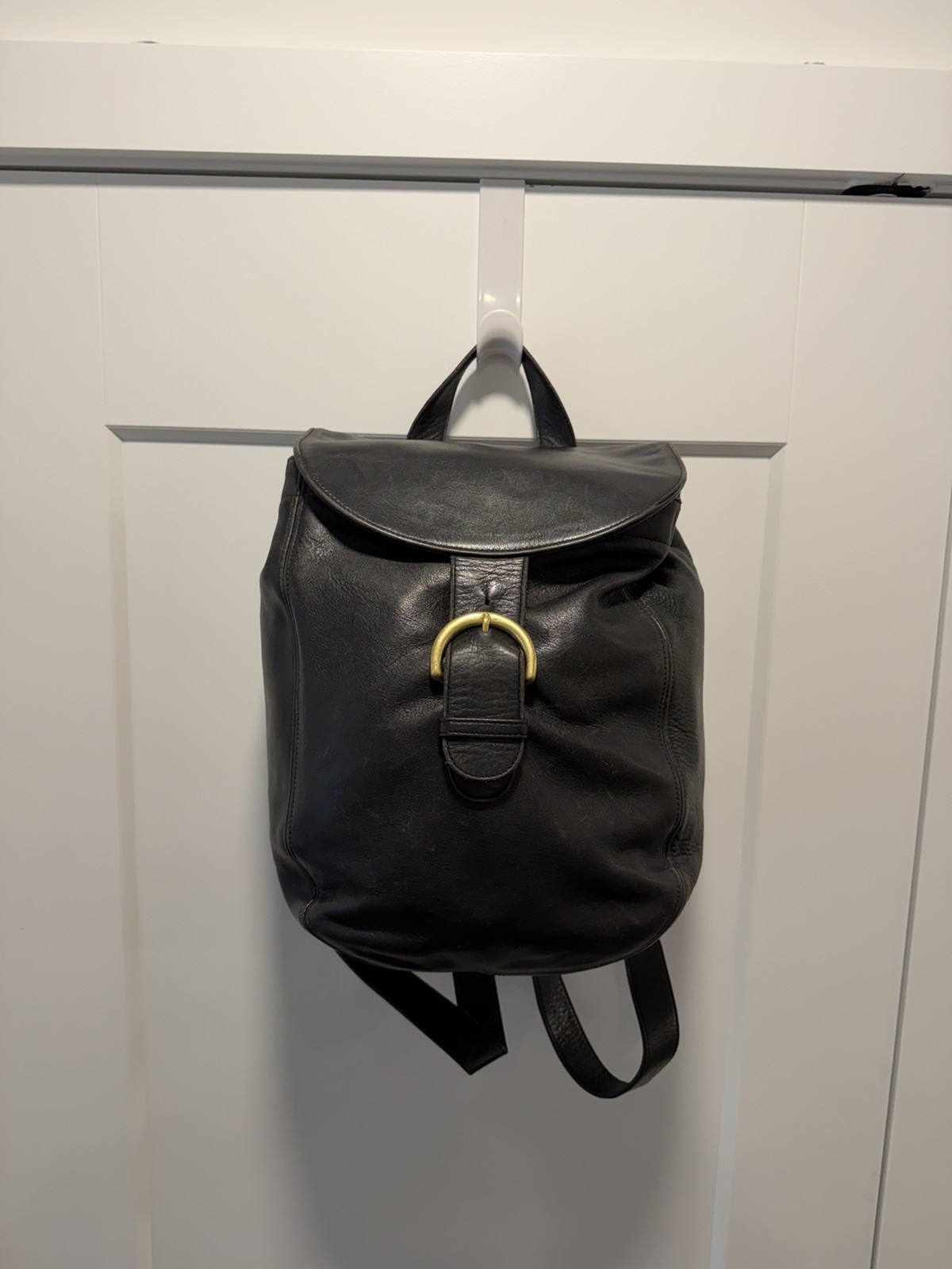 Vintage Coach Soho Back Sac Backpack 4134 Black Leather Made in USA 90s Vtg