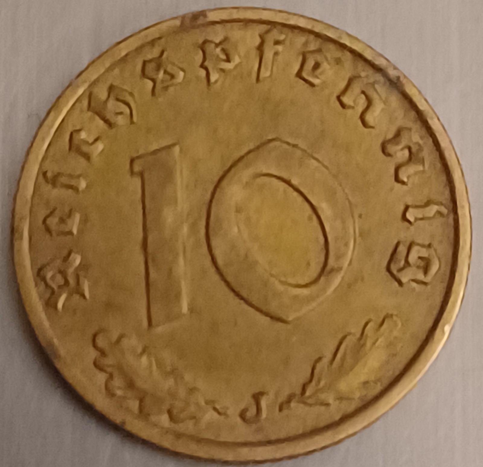 1938J German Third Reich 10 Reichspfennig 1938J German Third Reich 10 Reichspfennig