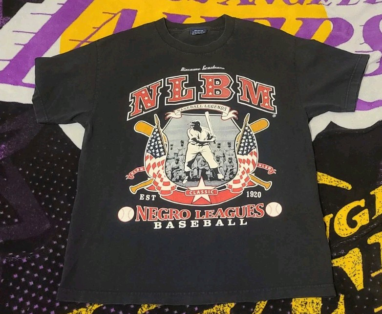 NLBM NEGRO LEAGUE BASEBALL BigBoy Headgear 1997 SHIRT SIZE L MADE IN USA Vintage