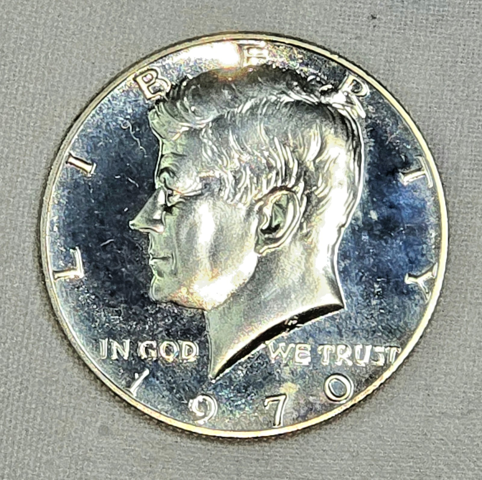 1970 S Kennedy Half Dollar Gem Proof 40% Silver Toning