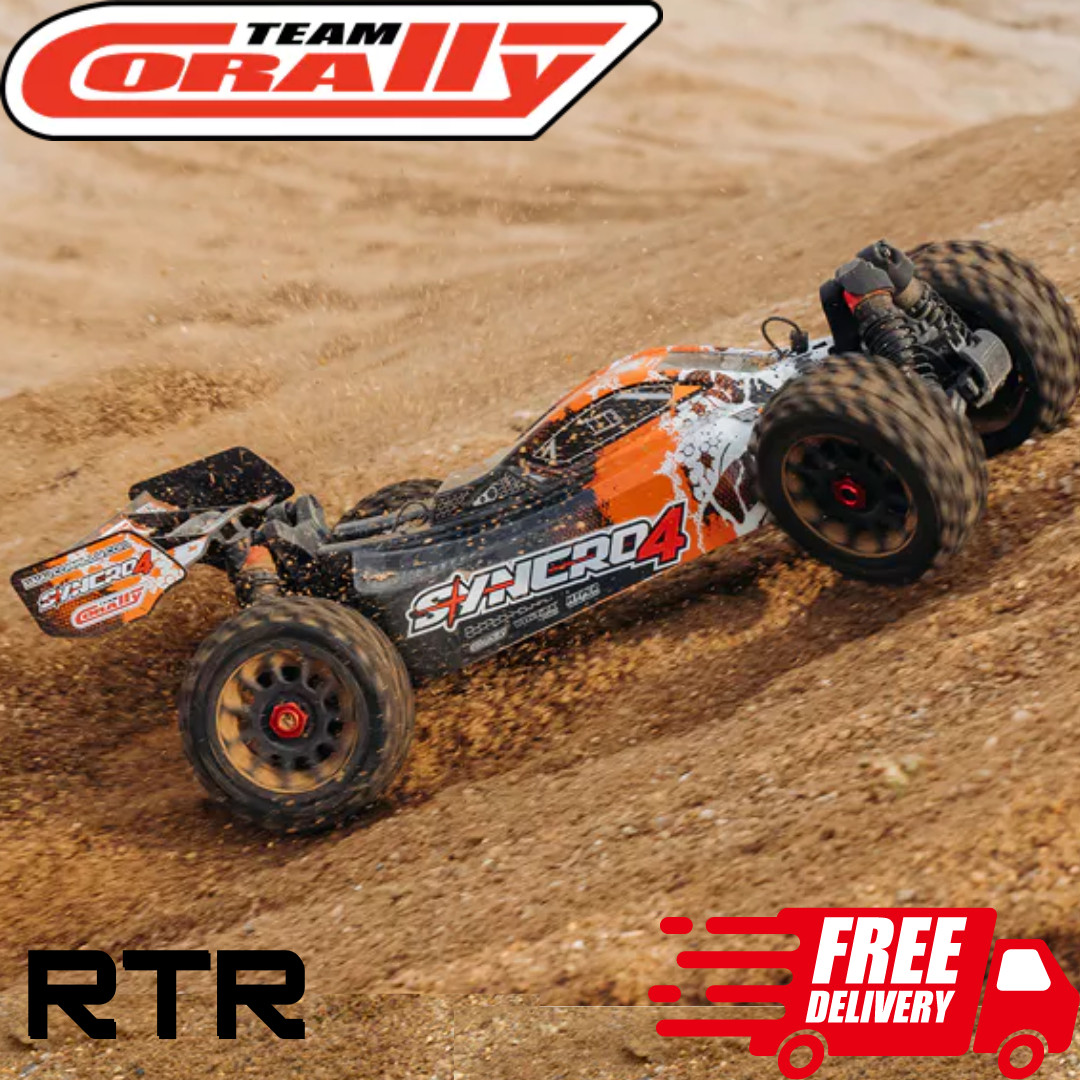 Team Corally Syncro4 1/8 4S Brushless RTR 4x4 OffRoad Buggy Orange RC Car Basher