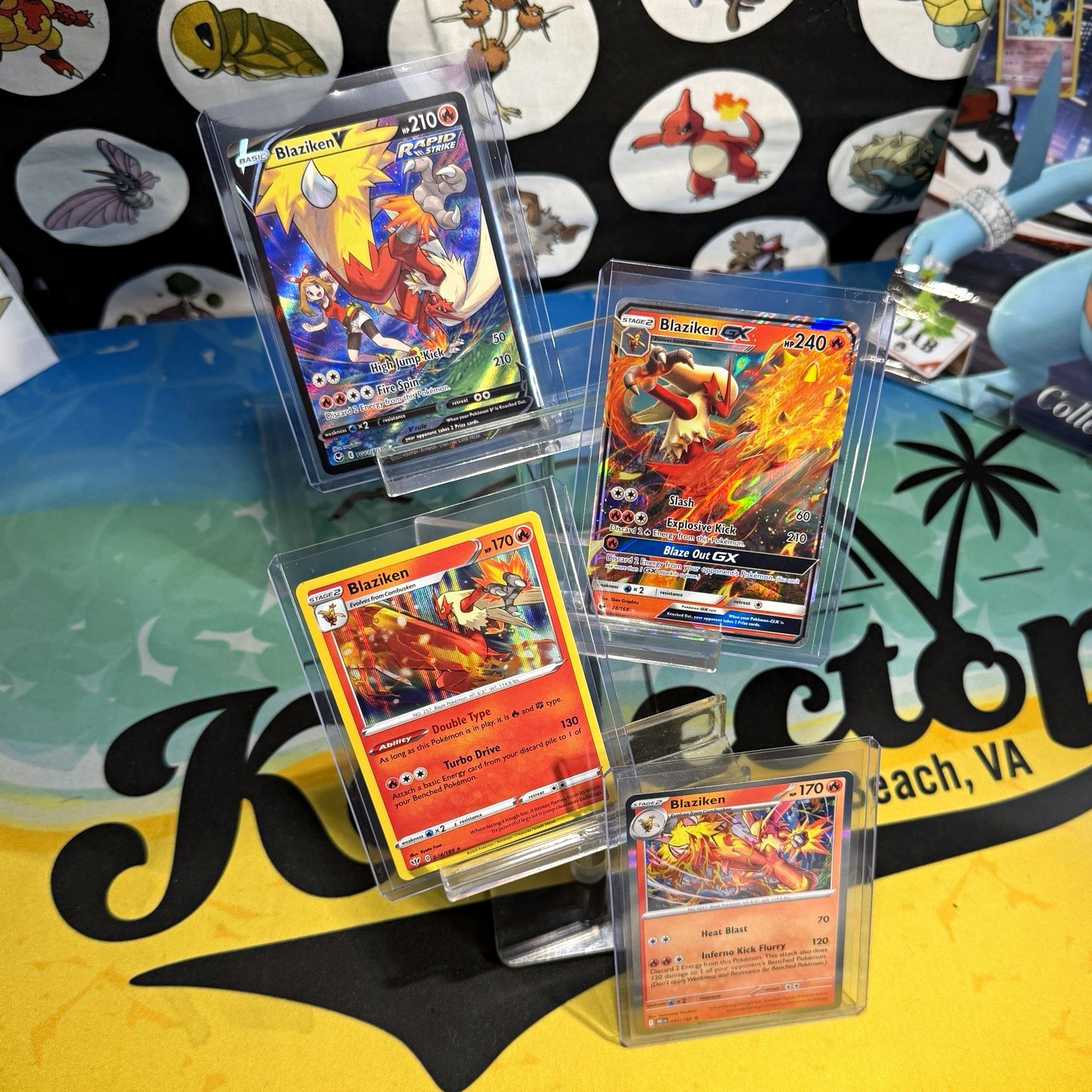 Pokémon TCG Blaziken 4 Card Lot - Blaziken V, GX 