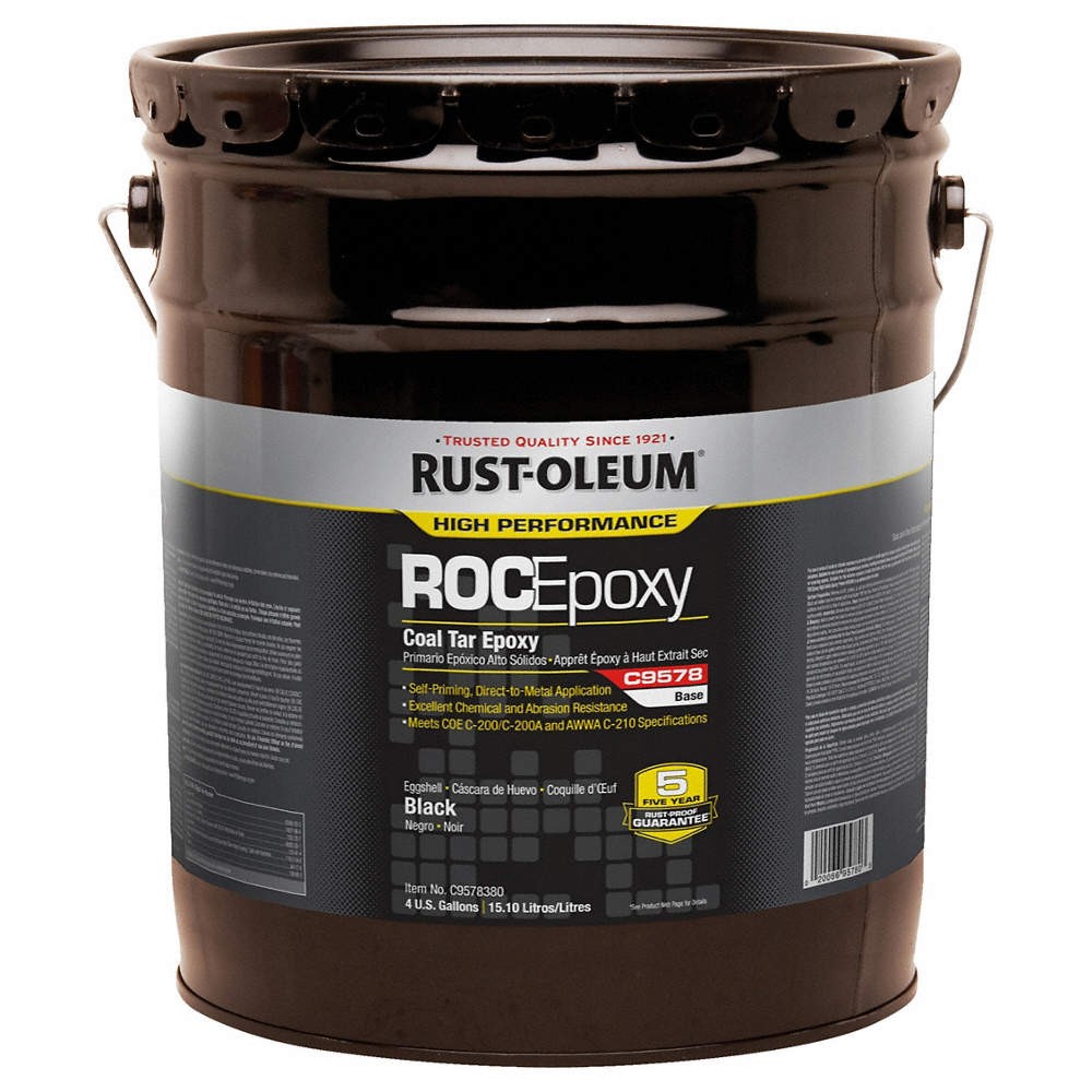 RUST-OLEUM C9578380 Coal Tar Epoxy,C9578,Black,5 gal,Pail 3XH22