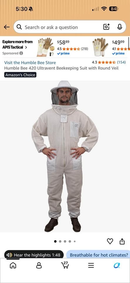 Humble Bee Beekeeping Suit Humble Bee Beekeeping Suit