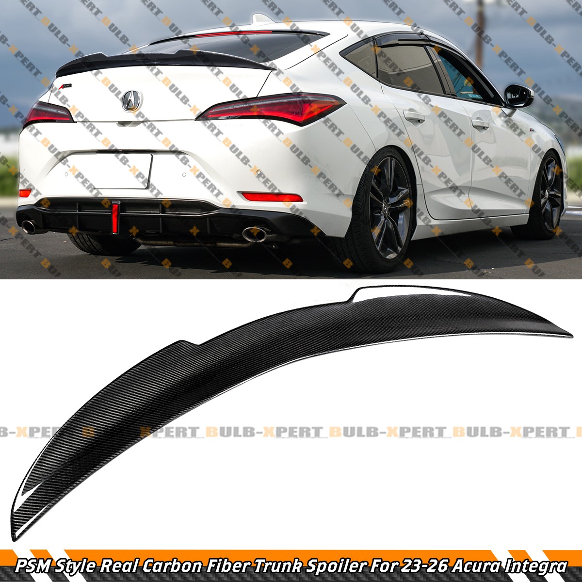For 2023-26 Acura Integra Aspec Type-S Highkick Real Carbon Fiber Trunk Spoiler