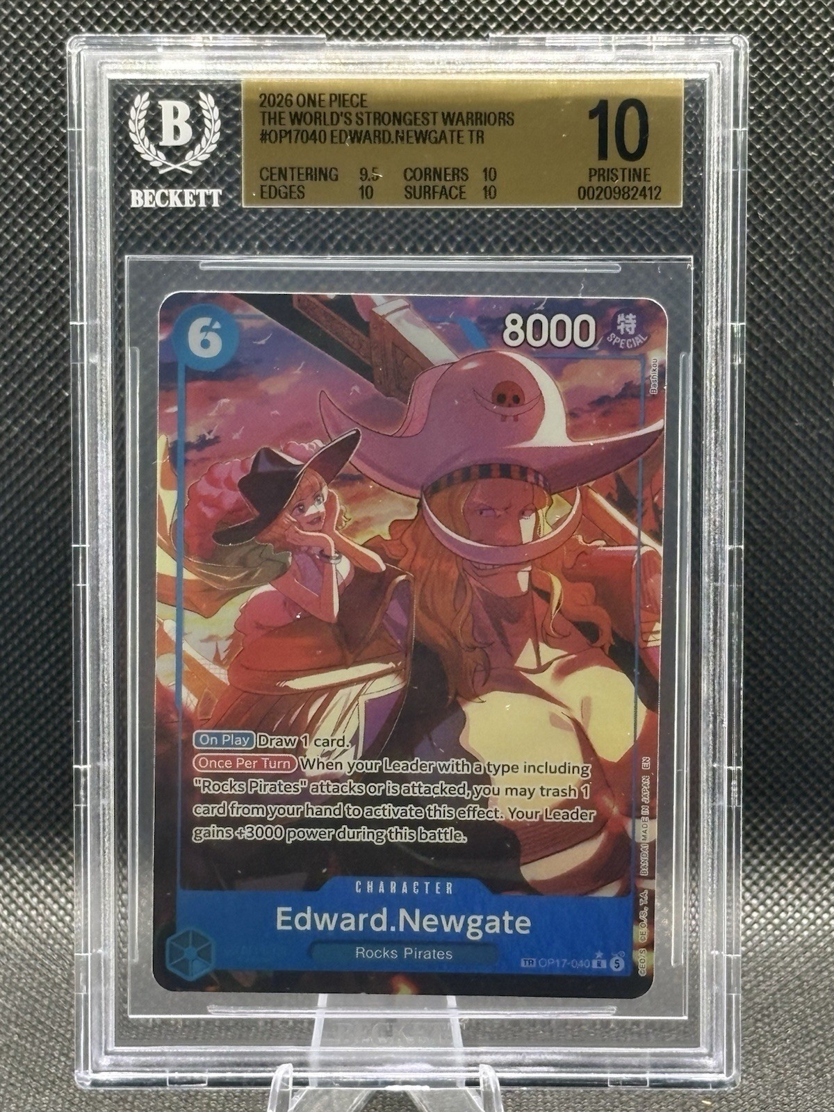 Edward.Newgate (040) (TR) OP17-040 The World\'s Strongest Warriors Foil POP 1