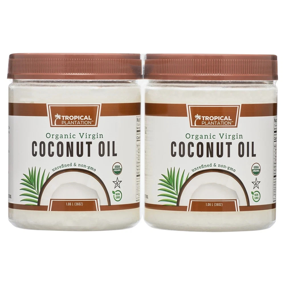 Tropical Plantation Organic Coconut Oil, 72 fl oz, 2 Pack Tropical Plantation Organic Coconut Oil, 72 fl oz, 2 Pack