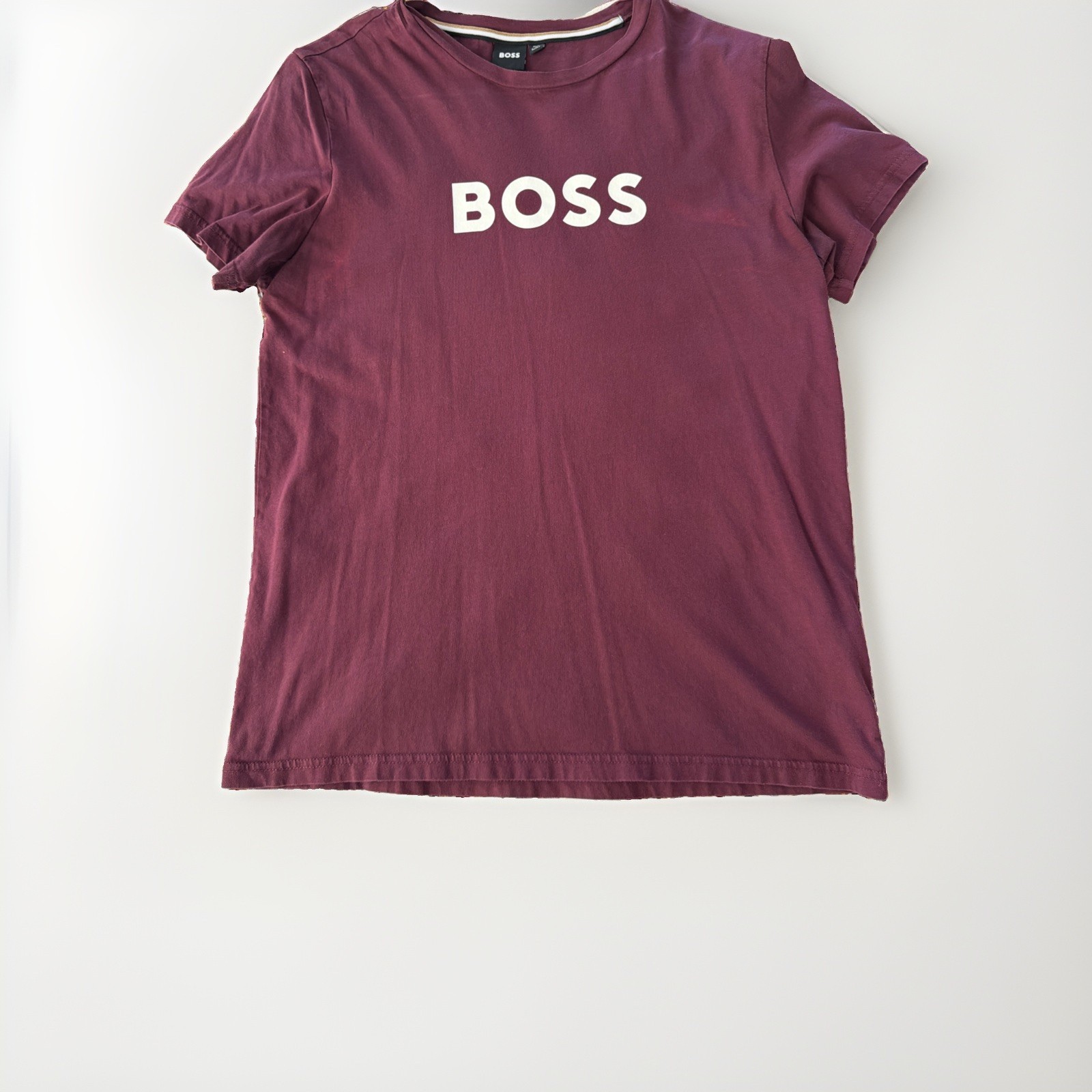 Hugo Boss Logo Graphic T-Shirt Maroon Regular fit Size Large