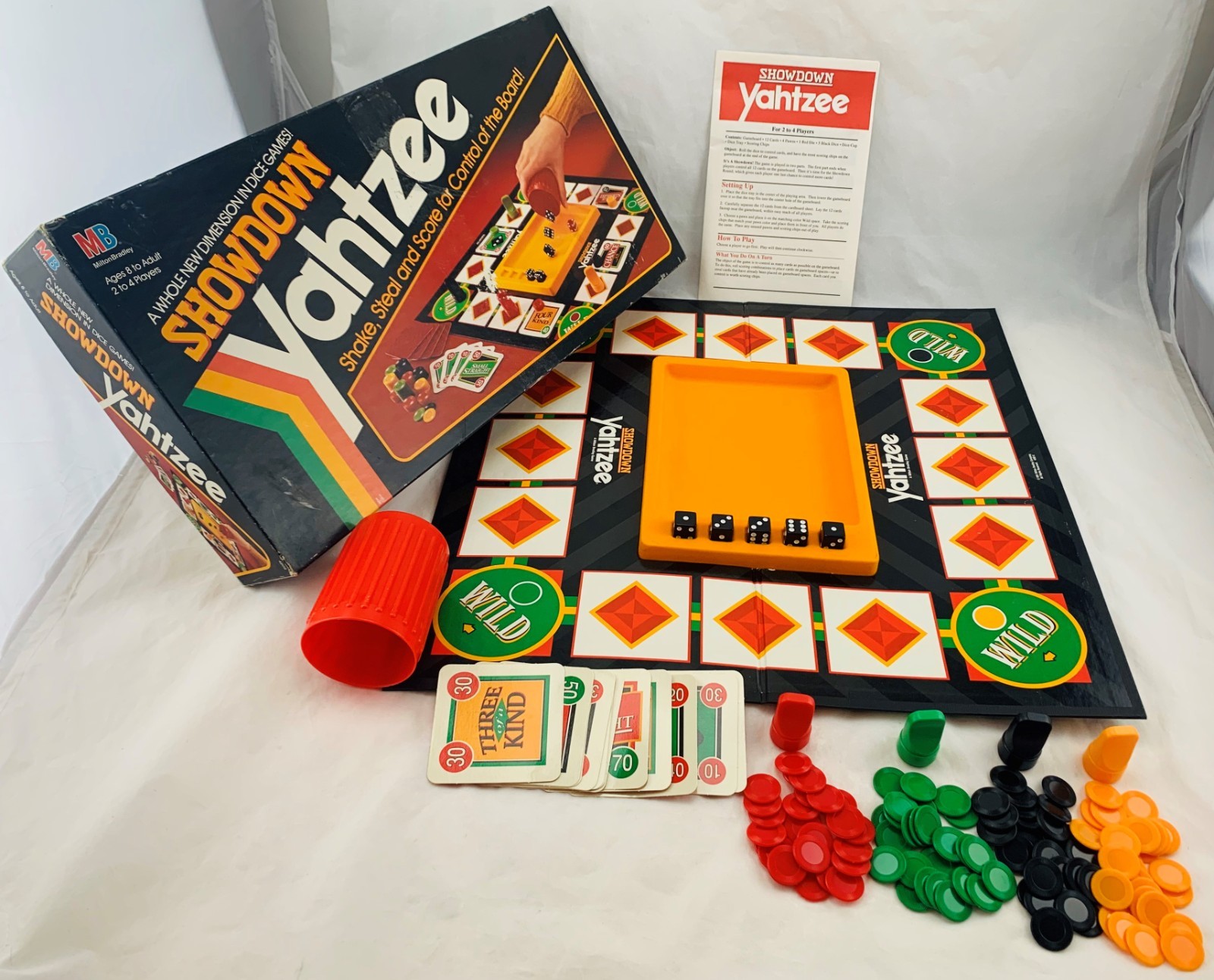 1991 Showdown Yahtzee Game by Milton Bradley Complete in Great Cond 