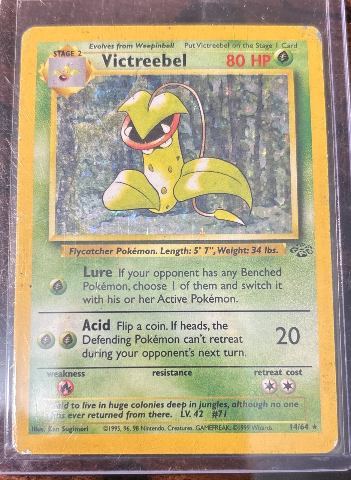 Pokémon TCG Victreebel Jungle 14/64 Holo Unlimited Holo Rare