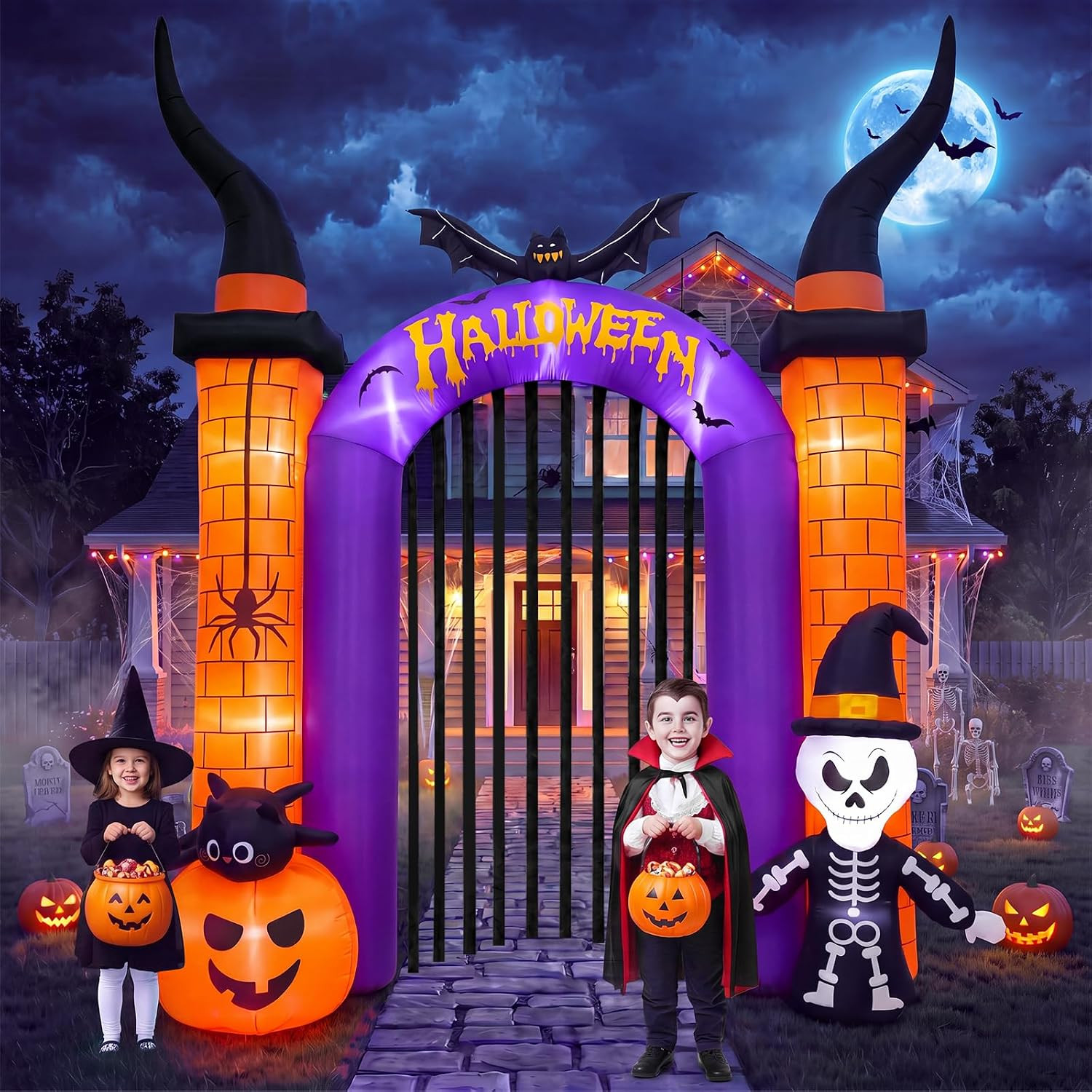 10.8FT Halloween Inflatable Archway Outdoor Decoration 10.8FT Halloween Inflatable Archway Outdoor Decoration