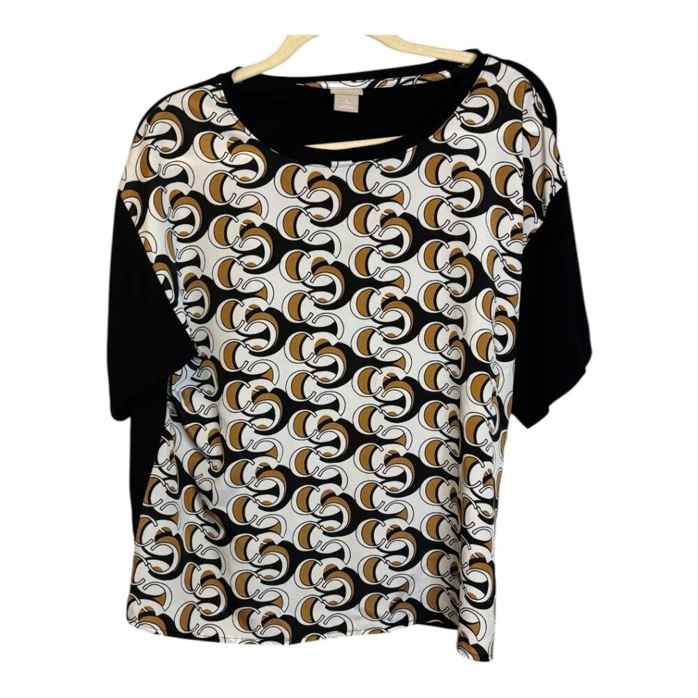 Chico\'s Blouse Women\'s Size Large Abstract Chicos 2