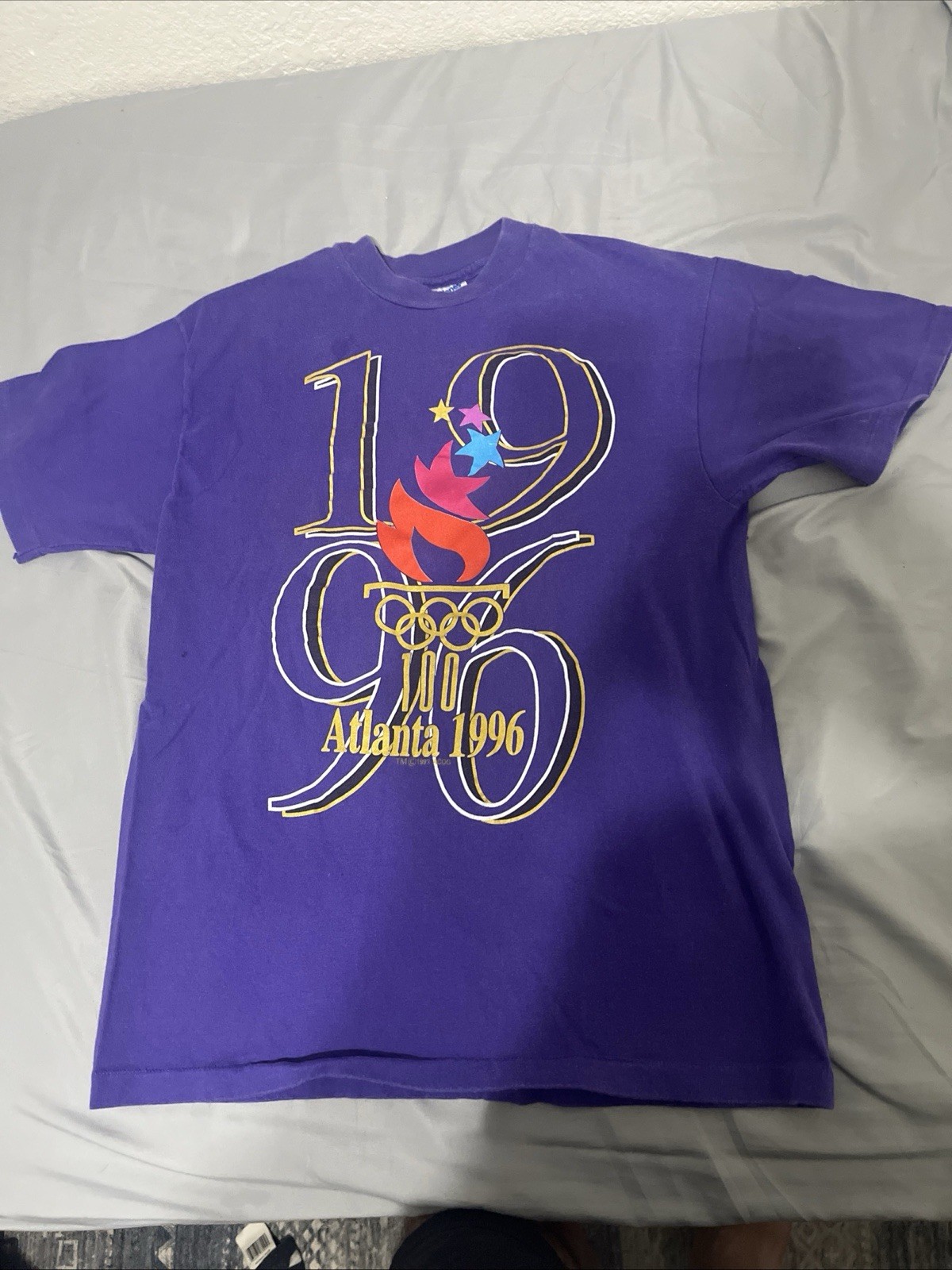 Vintage 1996 Atlanta Olympics Centennial T Shirt Single Stitch USA M 