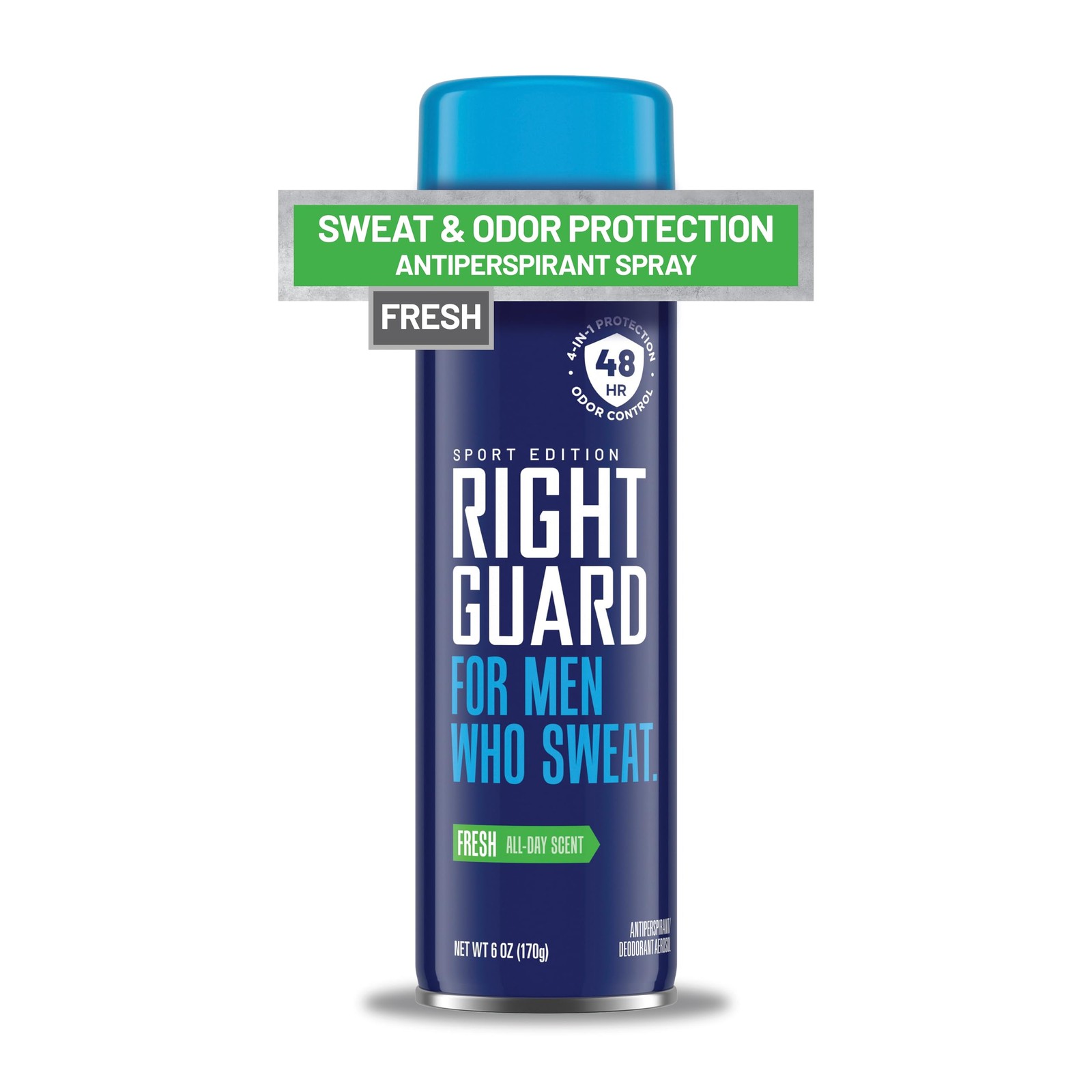 Right Guard Sport Fresh Scent Antiperspirant & 6 Ounce (Pack Of 1), Blue Right Guard Sport Fresh Scent Antiperspirant & 6 Ounce (Pack Of 1), Blue