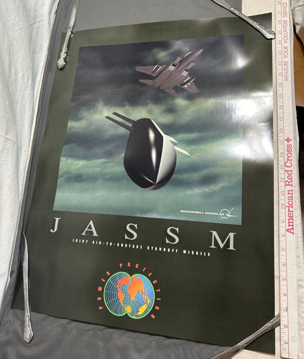 27x21 vtg McDonnell Douglas Poster JASSM Joint Air Surface Standoff Missile