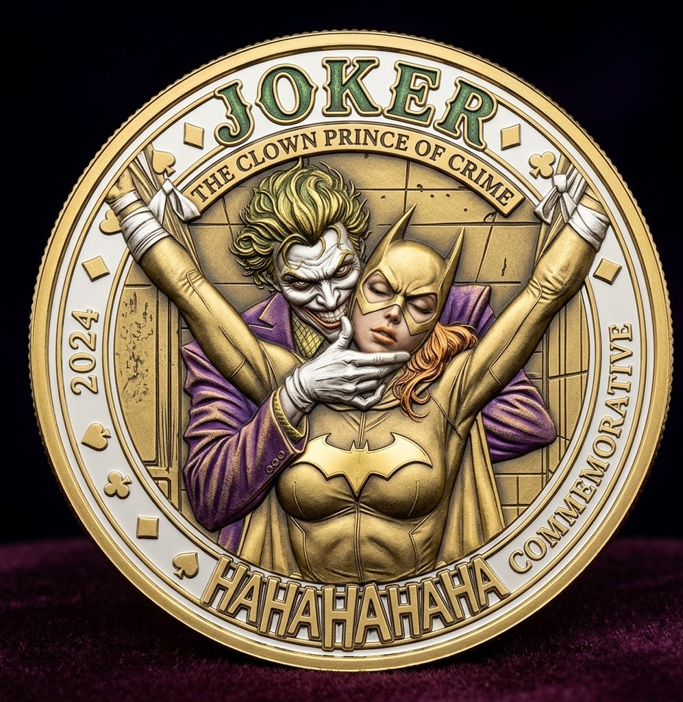 Joker Clown Prince Of Crime 2024 Batgirl Commemorative Coin CB2706