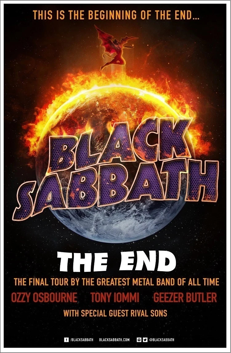BLACK SABBATH The End Final Tour 2016 Ltd Ed RARE Poster OZZY OSBOURNE BLACK SABBATH The End Final Tour 2016 Ltd Ed RARE Poster OZZY OSBOURNE