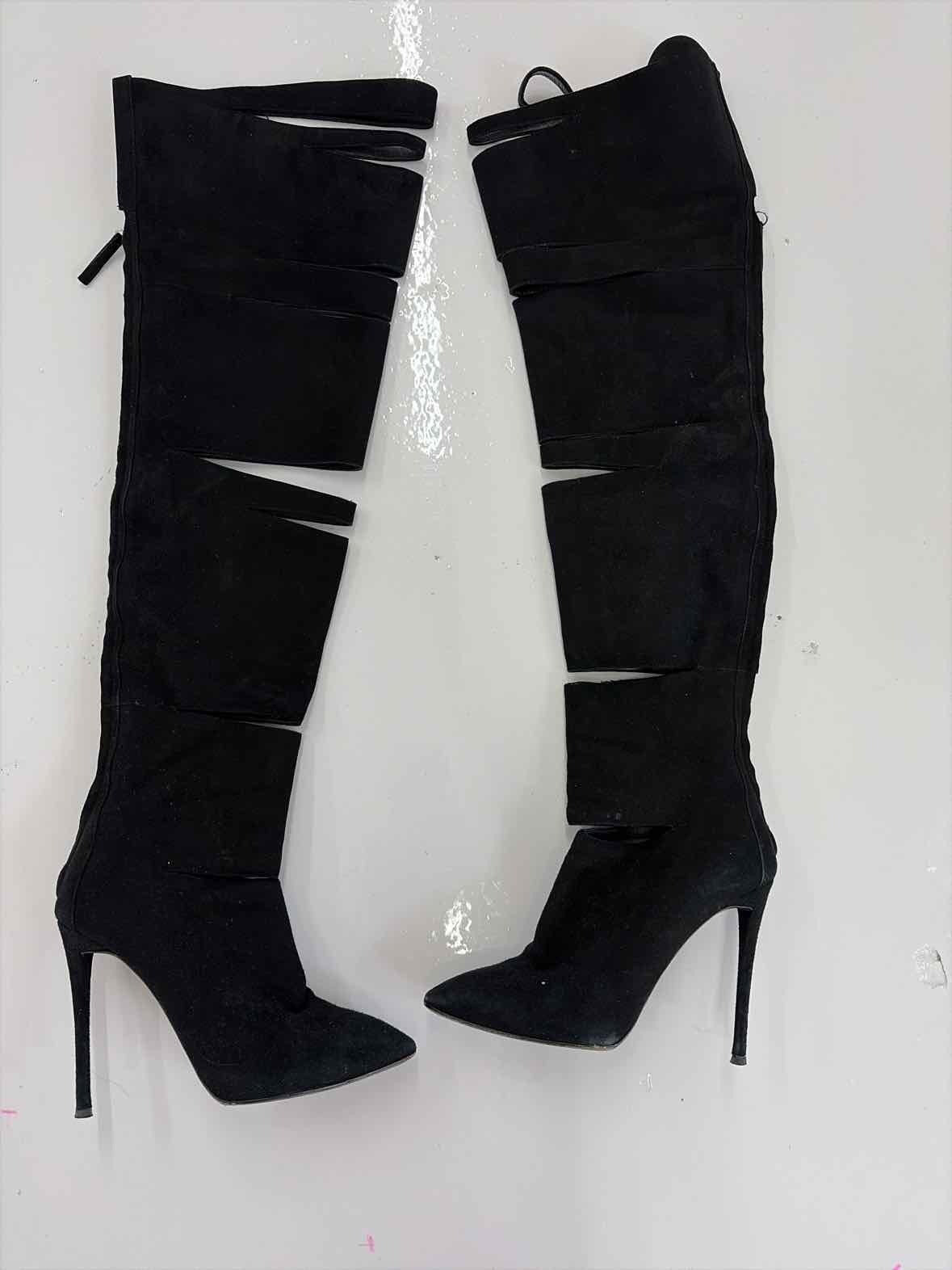Pre-Owned Giuseppe Zanotti Black Size 6.5 Tall Boot Boots Pre-Owned Giuseppe Zanotti Black Size 6.5 Tall Boot Boots