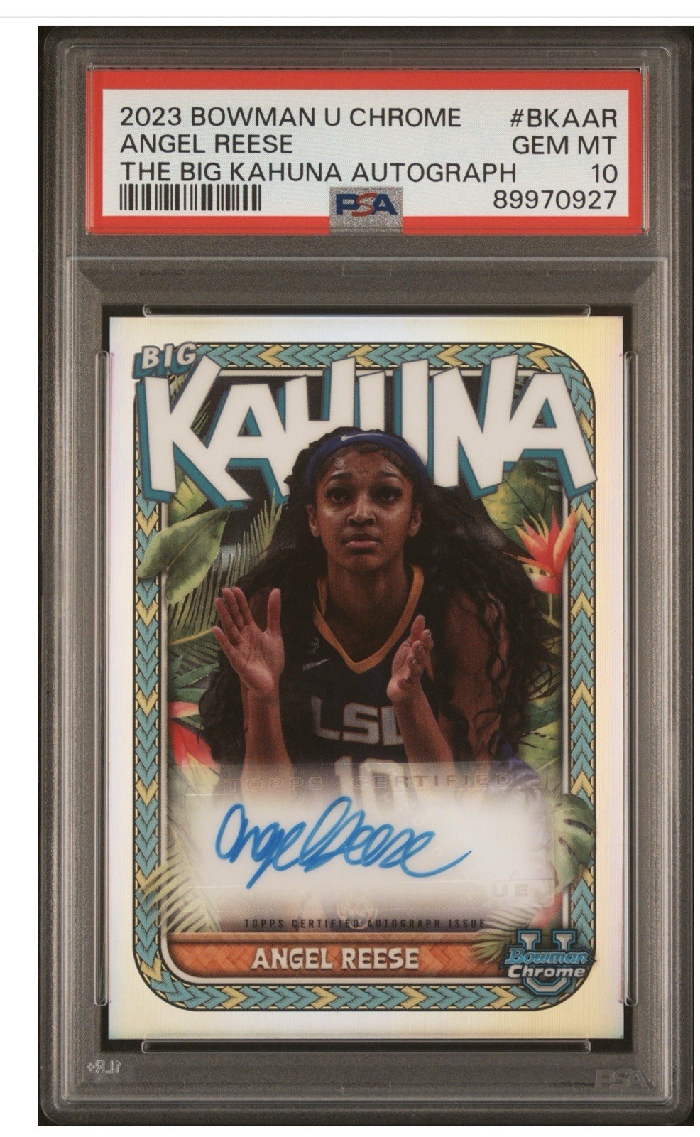 2023-24 Bowman University Chrome Auto Big Kahuna Angel Reese #BK-7 (RC) PSA 10
