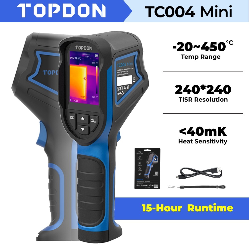 2026 TOPDON TC004 Mini Thermal Imaging Camera 240*240 TISR Long Battery Life US