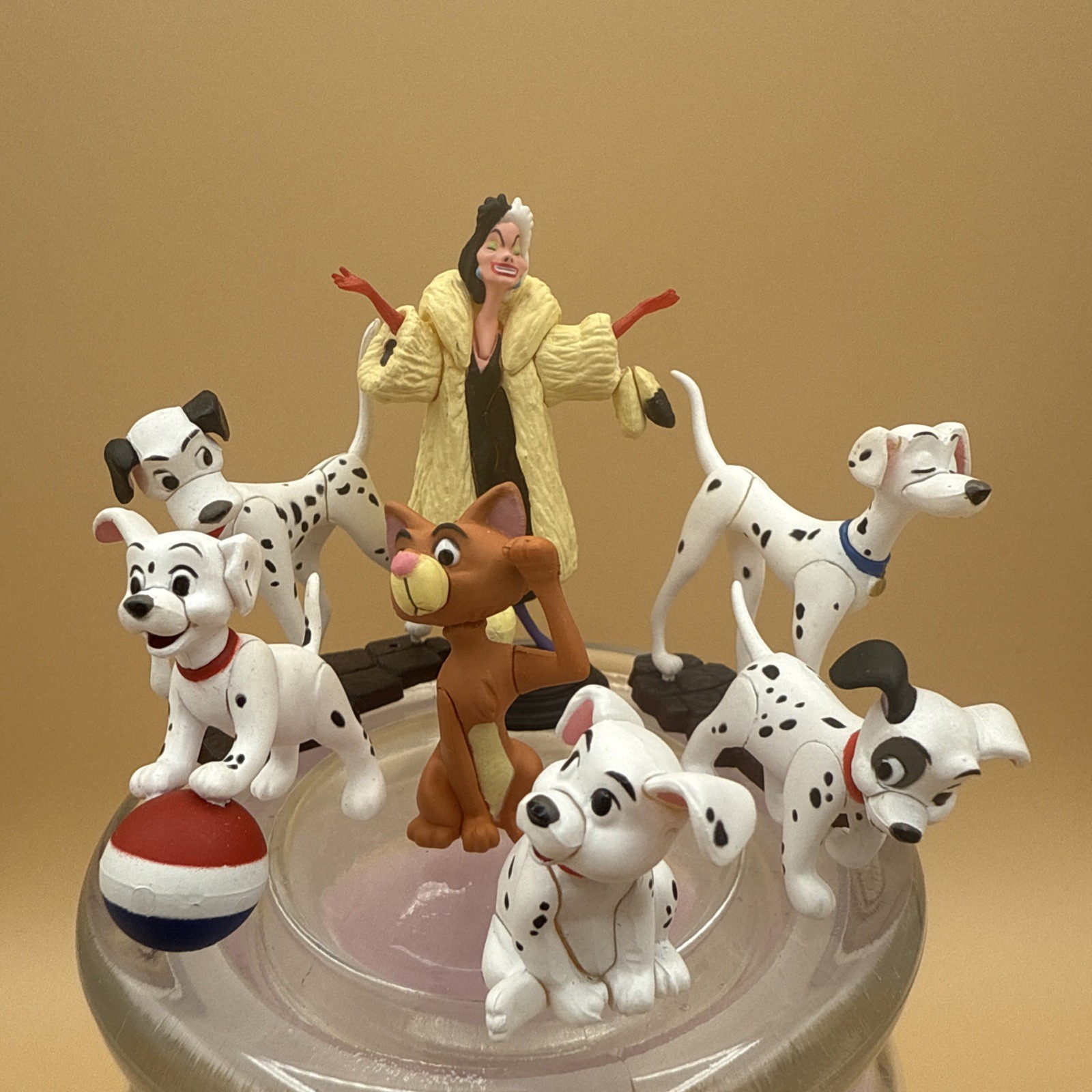 Complete Set Disney TOMY Choco Egg Japan 101 Dalmatians Cruella Mini Figure Toy