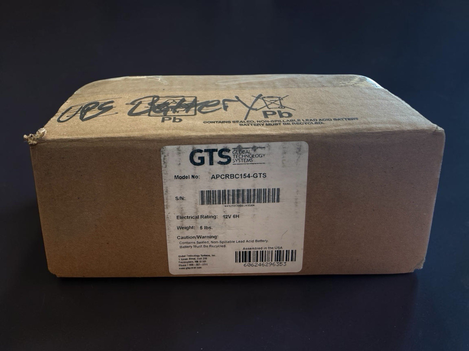 GTS APCRBC154-GTS Replacement Battery for APC RBC154 12V UPS Battery