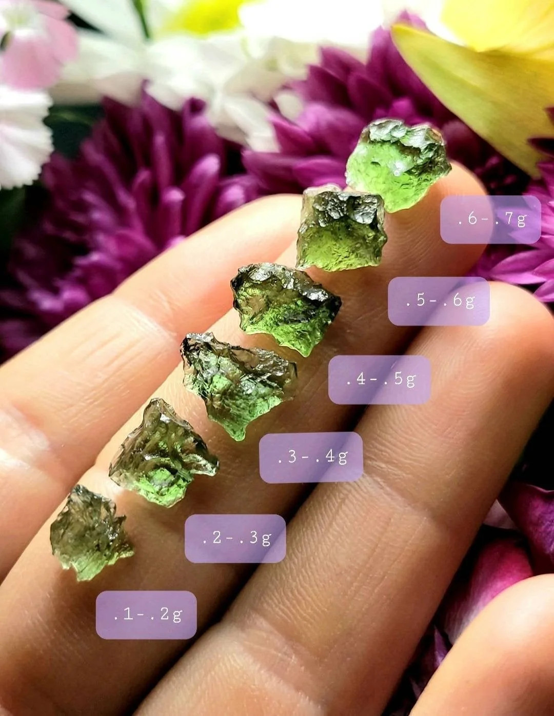 Genuine MOLDAVITE Specimen from Czech Republic