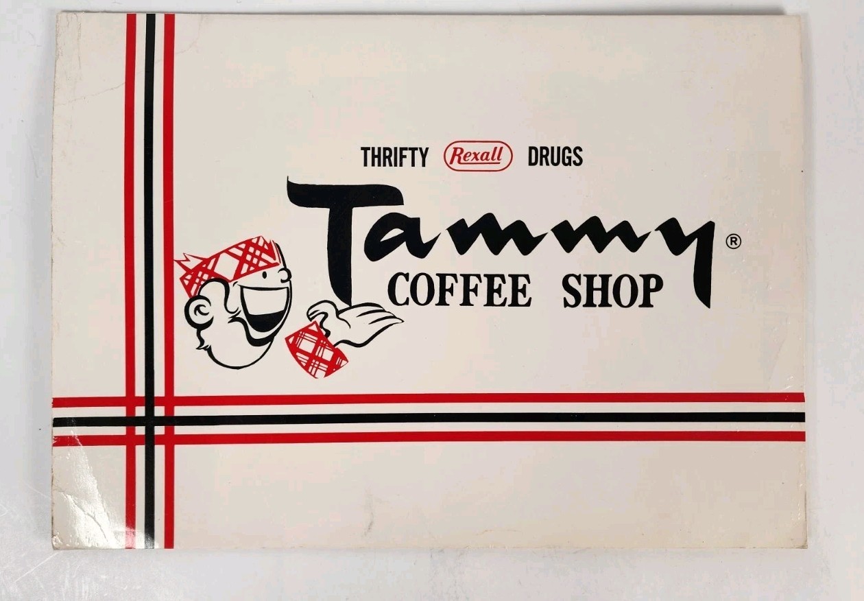 1960's REXALL Thrifty Drug Store TAMMY Coffee Shop Lunch Counter Menu Coca Cola 1960's REXALL Thrifty Drug Store TAMMY Coffee Shop Lunch Counter Menu Coca Cola