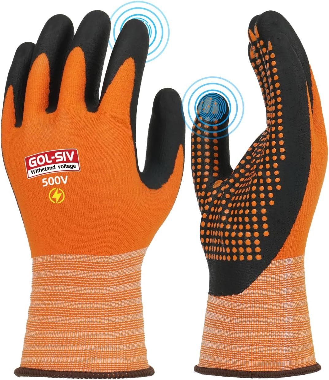 Electrical Insulated Gloves Touchscreen, 500V High Voltage Resistance Electrical Insulated Gloves Touchscreen, 500V High Voltage Resistance